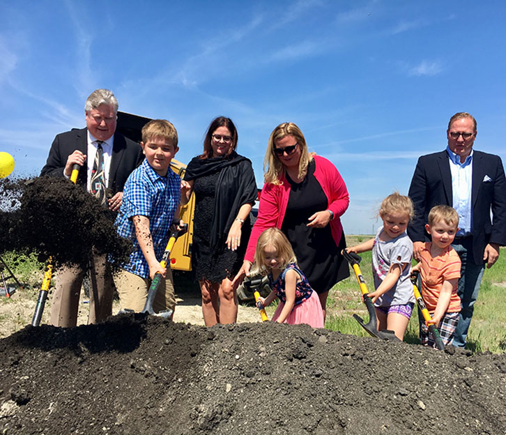 Families Minister Heather Stefanson (third from left) highlighted an investment of more than $1.2 million in the Festival Early Learning and Child Care Centre at a sod-turning ceremony. 